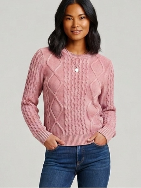 Tommy Hilfiger Jackets & Blazers - Tommy Hilfiger Pink Cable Knit Sweater